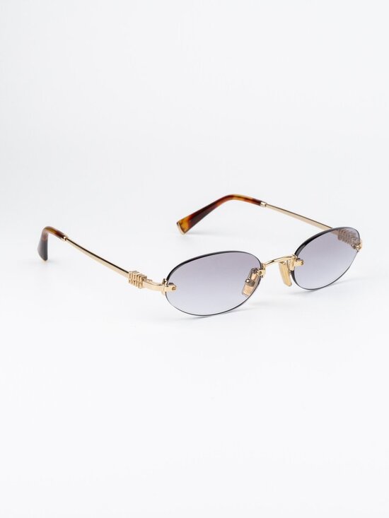 Miu Miu Women Sunglasses Gold Gradient Grey Oval MUA54S 5AK04O NEW AUTHENTIC main image 10